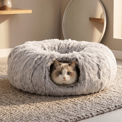 Maisons pour chats avec cachette en peluche épaisse pour repos calme et confortable