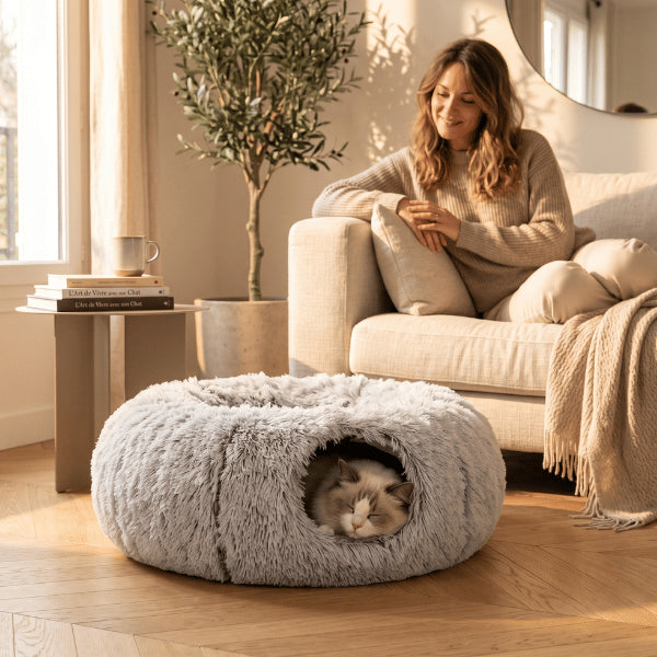 Maisons pour chats douillettes créant un cocon rassurant pour dormir près de vous