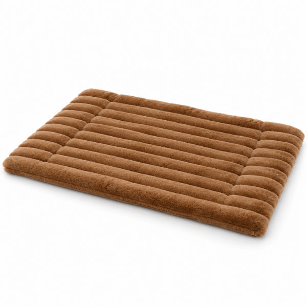 Matelas chat marron auto chauffant plat pour siestes confortables en intérieur