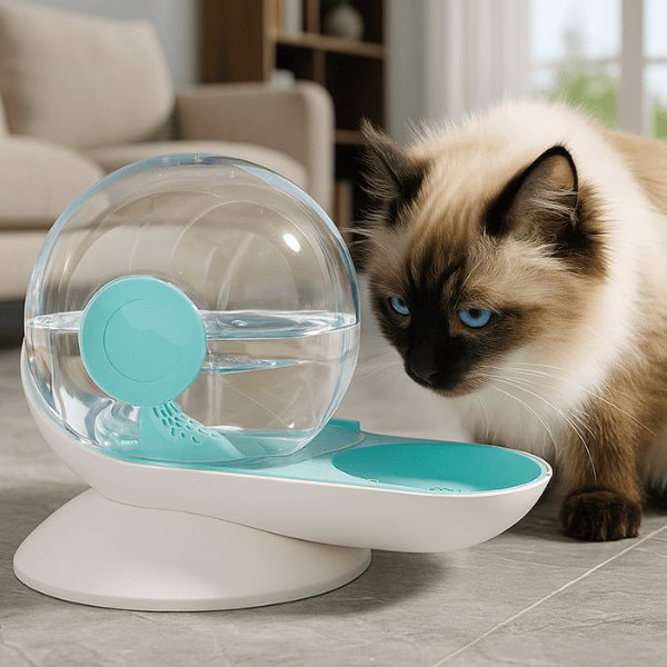 Meilleure fontaine à eau chat sans électricité grande capacité bleu siamois boit CosmO™