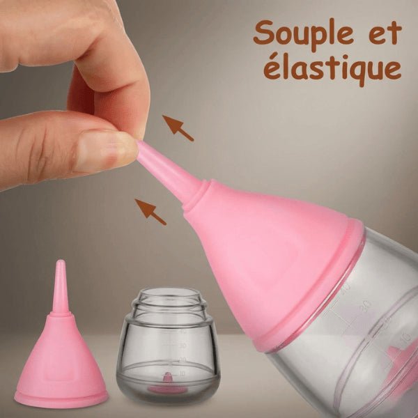 Mini biberon chaton tétine souple élastique silicone anti étouffement