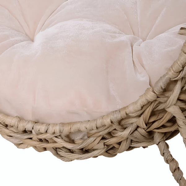 Niche pour chat intérieur avec coussin velours rembourré doux et accueillant