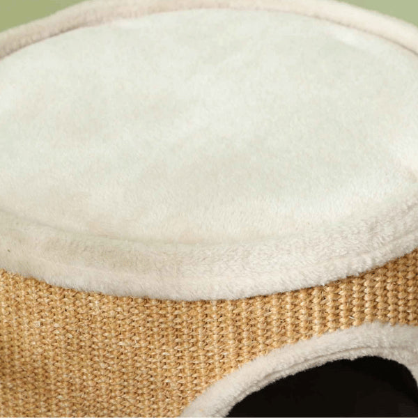 Niches pour chat avec plateforme supérieure en peluche moelleuse pour observer