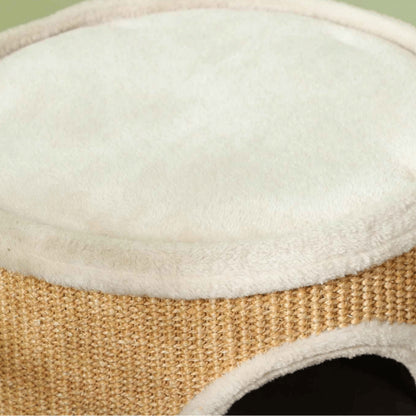 Niches pour chat avec plateforme supérieure en peluche moelleuse pour observer