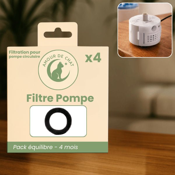 Filtre pour pompe fontaine chat pack équilibre compatible avec pompe circulaire