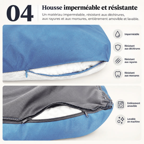 Panier chat avec housse imperméable amovible lavable résistante aux griffures