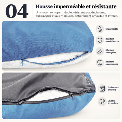 Panier chat avec housse imperméable amovible lavable résistante aux griffures