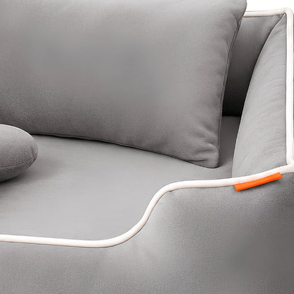 Panier chat relaxant en tissu velours très doux zoom matière confortable respectueuse du chat
