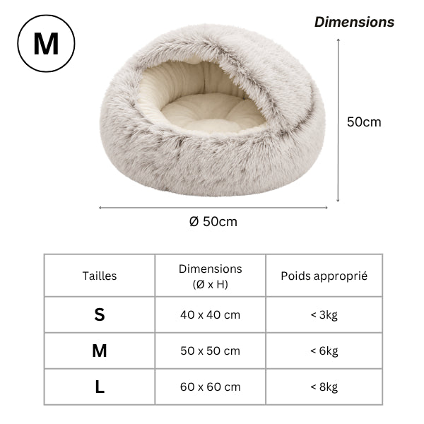 Panier chatons disponible en trois tailles adaptées aux différentes petites morphologies