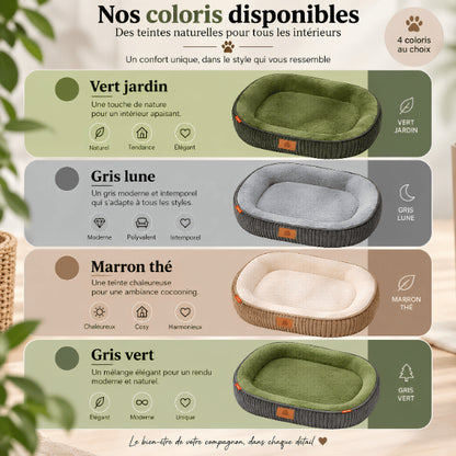 Panier pour chat proposé en quatre coloris naturels adaptés aux intérieurs