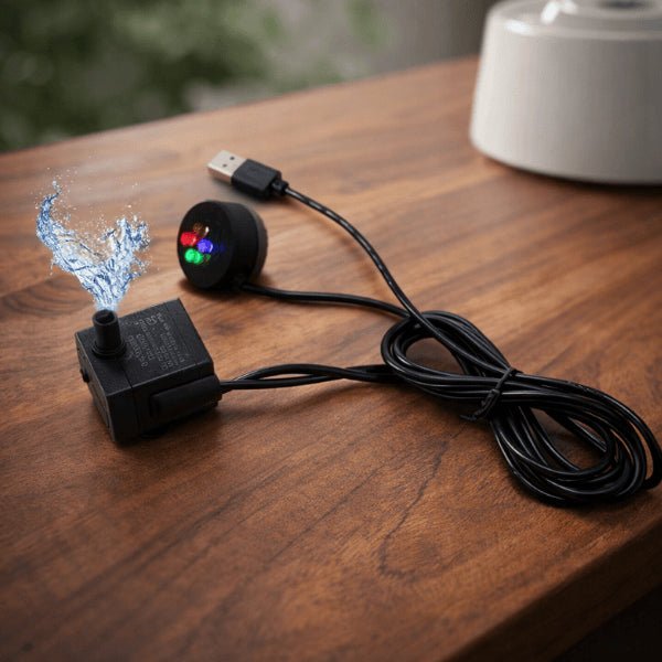 Pompe fontaine à eau pour chat 4 LED cordon 2m USB débit réglable