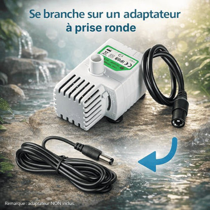 Pompe fontaine pour chat pour adaptateur à prise ronde