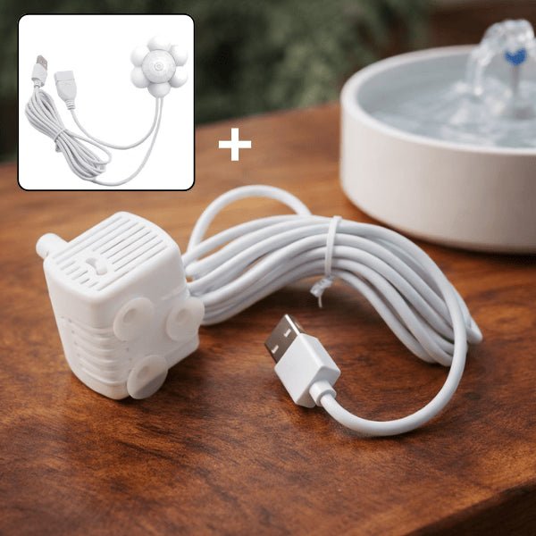 Pompe pour fontaine à eau chat avec détecteur de mouvement additionnel