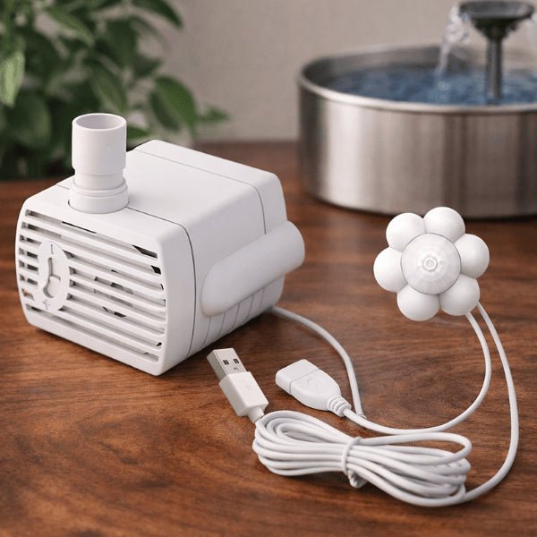 Pompe pour fontaine à eau chat avec détecteur de mouvement et câble USB
