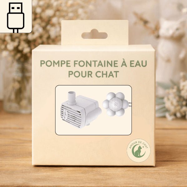 Pompe pour fontaine à eau chat vendue avec détecteur de mouvement