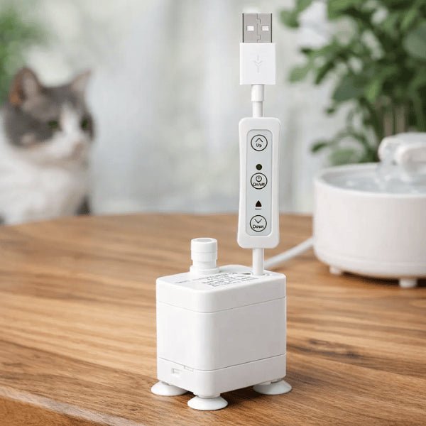 Réglage du débit de la pompe pour fontaine à eau pour chat via télécommande