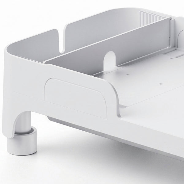 Support distributeur gamelle avec cloison mobile et pied amovible pour configuration personnalisée