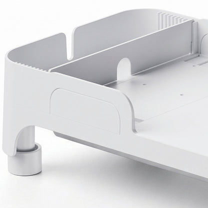 Support distributeur gamelle avec cloison mobile et pied amovible pour configuration personnalisée
