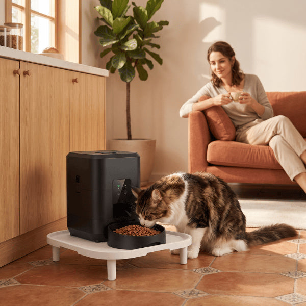 Support gamelle distributeur compatible avec distributeur automatique de croquettes pour chat à domicile