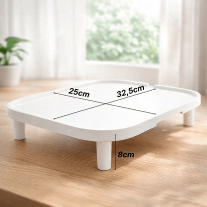 Support gamelle distributeur de 32,5 par 25 cm avec hauteur surélevée de 8 cm