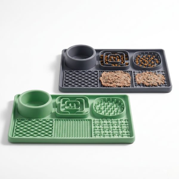 Tapis anti glouton chat multifonction croquettes pâtée anti anxiété pour ralentir les repas