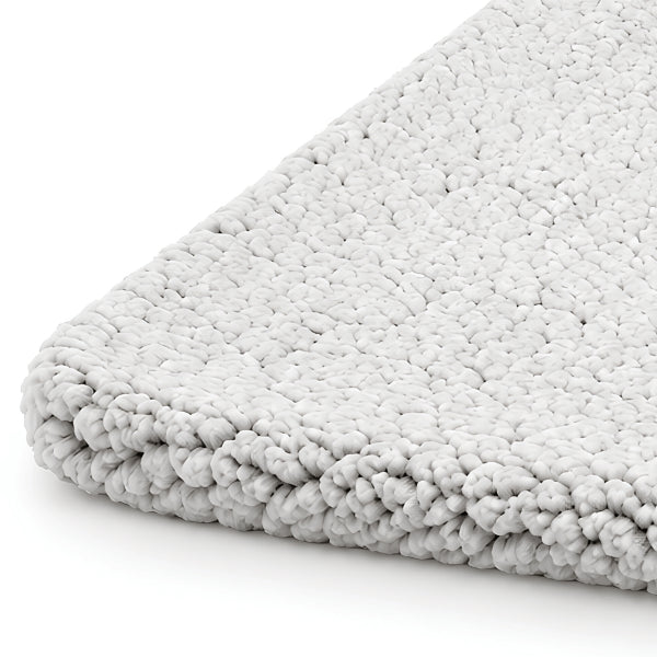 Tapis auto chauffant chat gris en sherpa naturel sans électricité gros plan matériaux