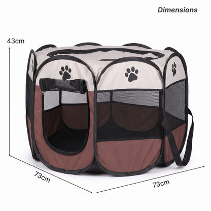 Tente chat dimensions spacieuses lanière transport forme octogonale